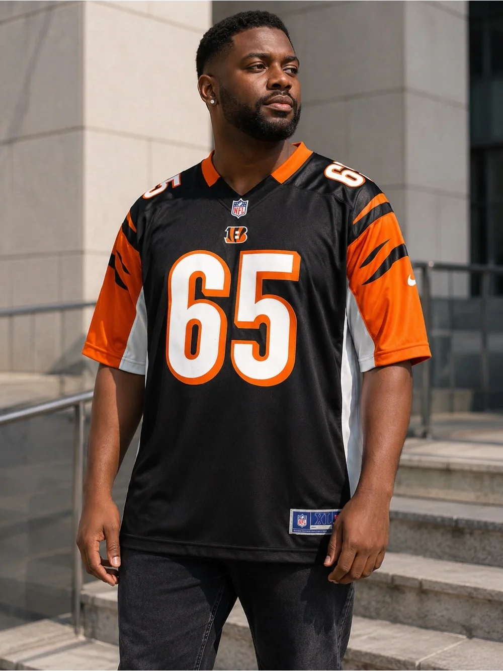 Cincinnati Bengals Clint Boling #65 NFL Pro Line Jersey Men’s XL Black